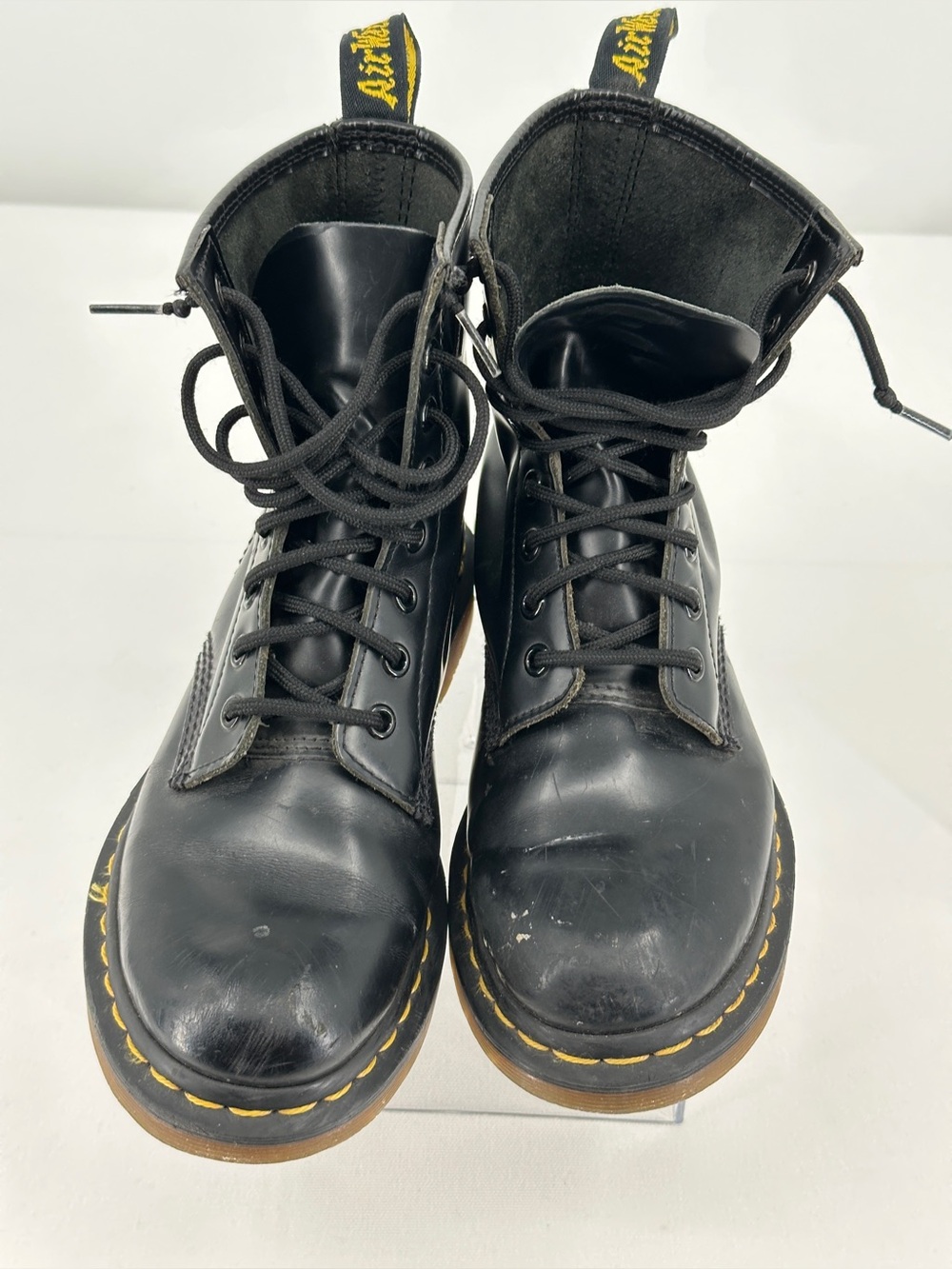 Dr. Martens 1460 Women’s Fit Smooth Black Leather Combat Boots - Picture 5 of 9